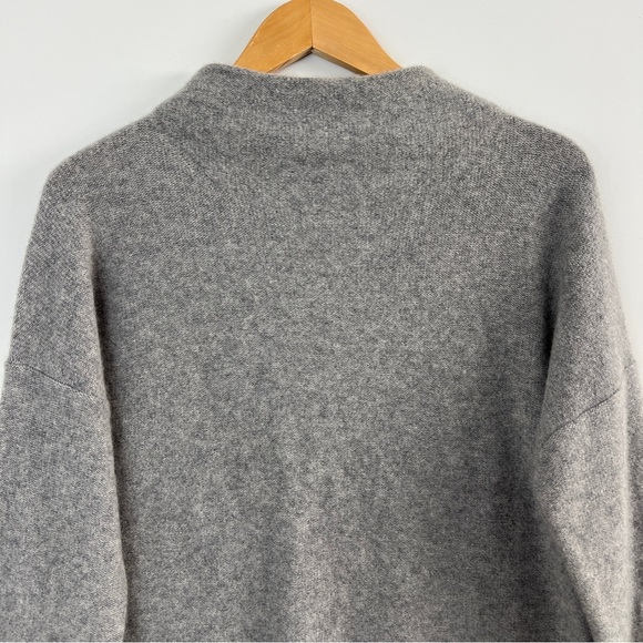 Vince Boiled Cashmere Funnel Neck Pullover Sweater Gray Size Medium - Picture 7 of 11